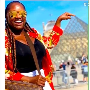 Tropical print summer blazer